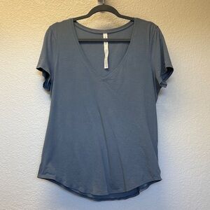 lululemon athletica Blue V-Neck Tee